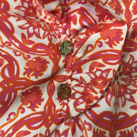 Mud Pie Pink Whitney Sleeveless Ruffle Neck Dress Size Small - Picture 10 of 10